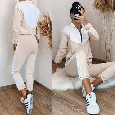 Стильний жіночий костюм з лампасами,РОЗМІР ТІЛЬКИ 44