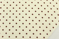 Лоскуток. Хлопковая ткань с коричневые звёздами 10 мм на кремовом фоне 60*160 см