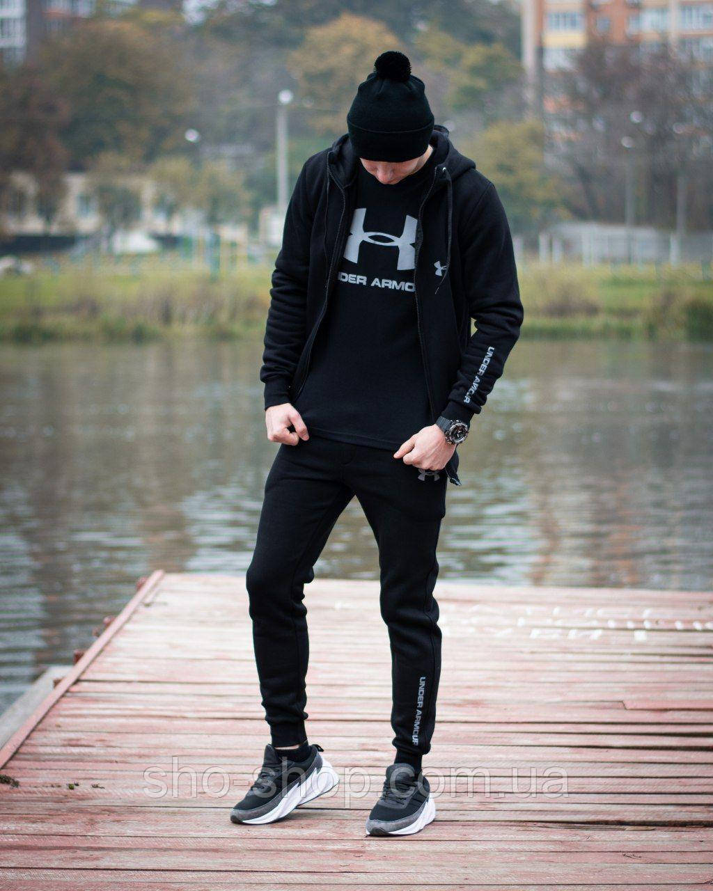 Чоловічий спортивний костюм ФЛІС костюм under armour Чоловічий флісовий костюм, фото 1