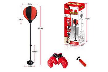 Дитячий боксерський набір Boxing 777-784 A рукавички, груша на стійці максимальна висота 102 см, насос