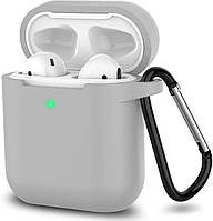 Силиконовый чехол для Apple Airpods 1/2 "Серый" (VANAX53007)