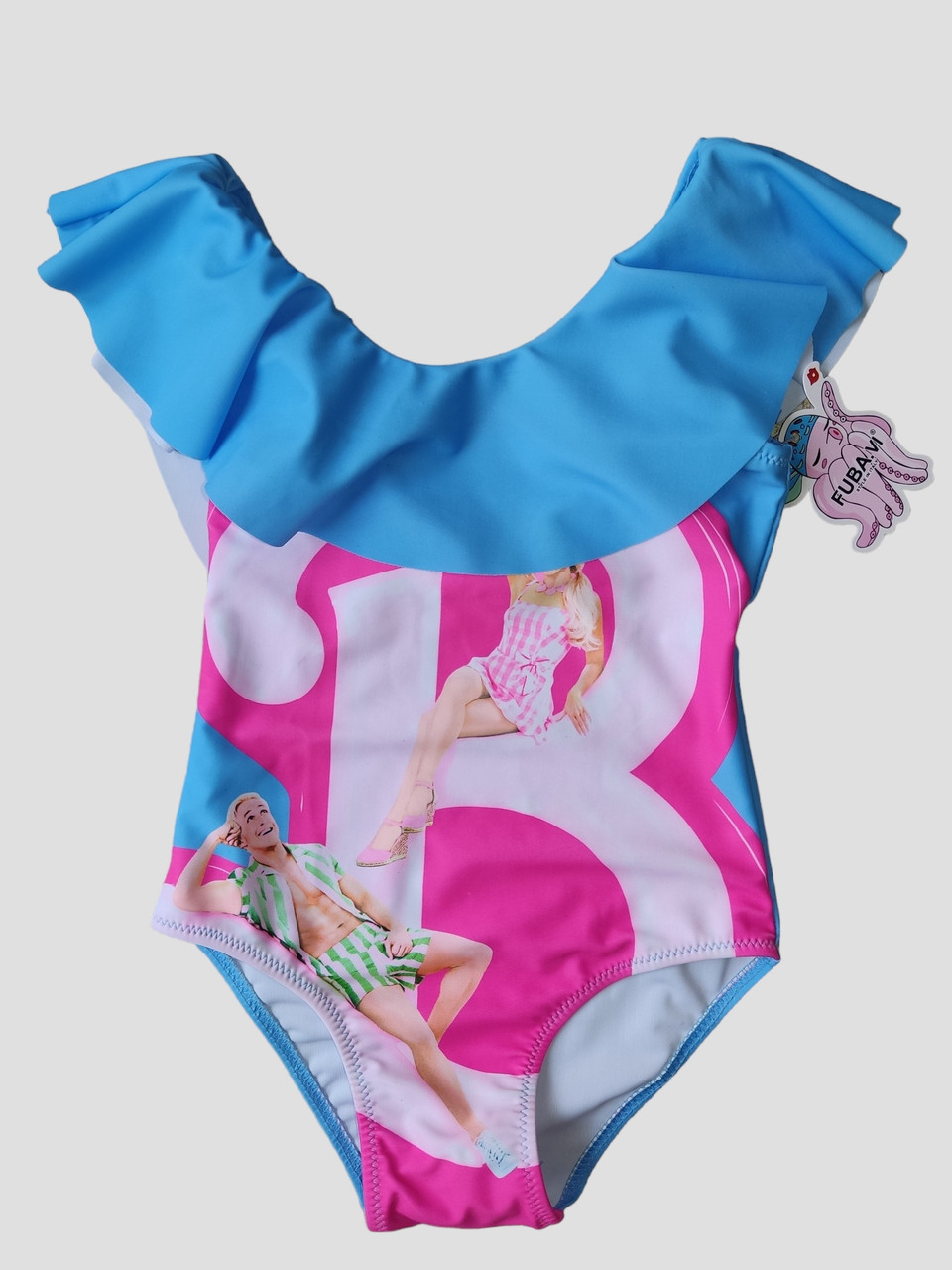 Дитячий злитий купальник Fuba 7770 блакитний на 28 30 32 34 36 український розмір