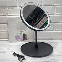 Круглое настольное зеркало для макияжа с LED подсветкой Make Up Mirror 3 Режима USB