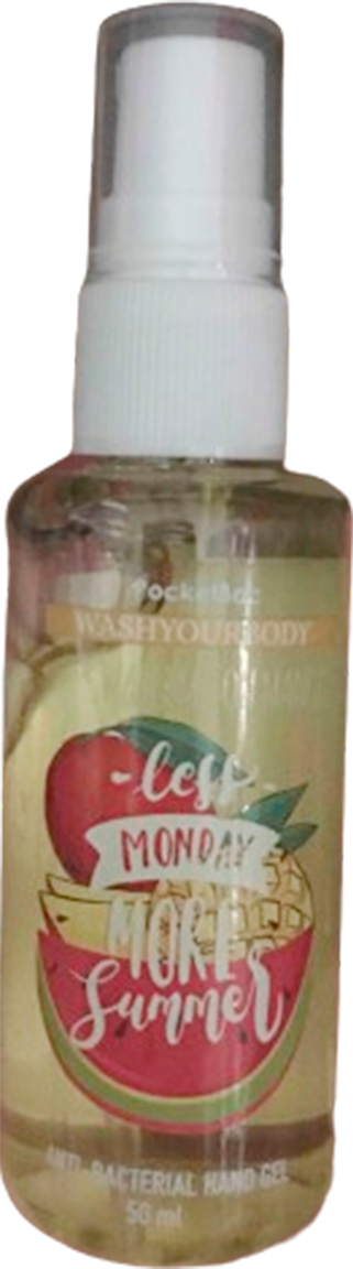 Антисептик для рук Pocketbac Washyourbody Less Monday More Summer 50мл