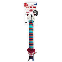 Игрушка для собак Кот с хрустящей шеей и пищалкой GiGwi Crunchy 28 см Разноцветный (75046)