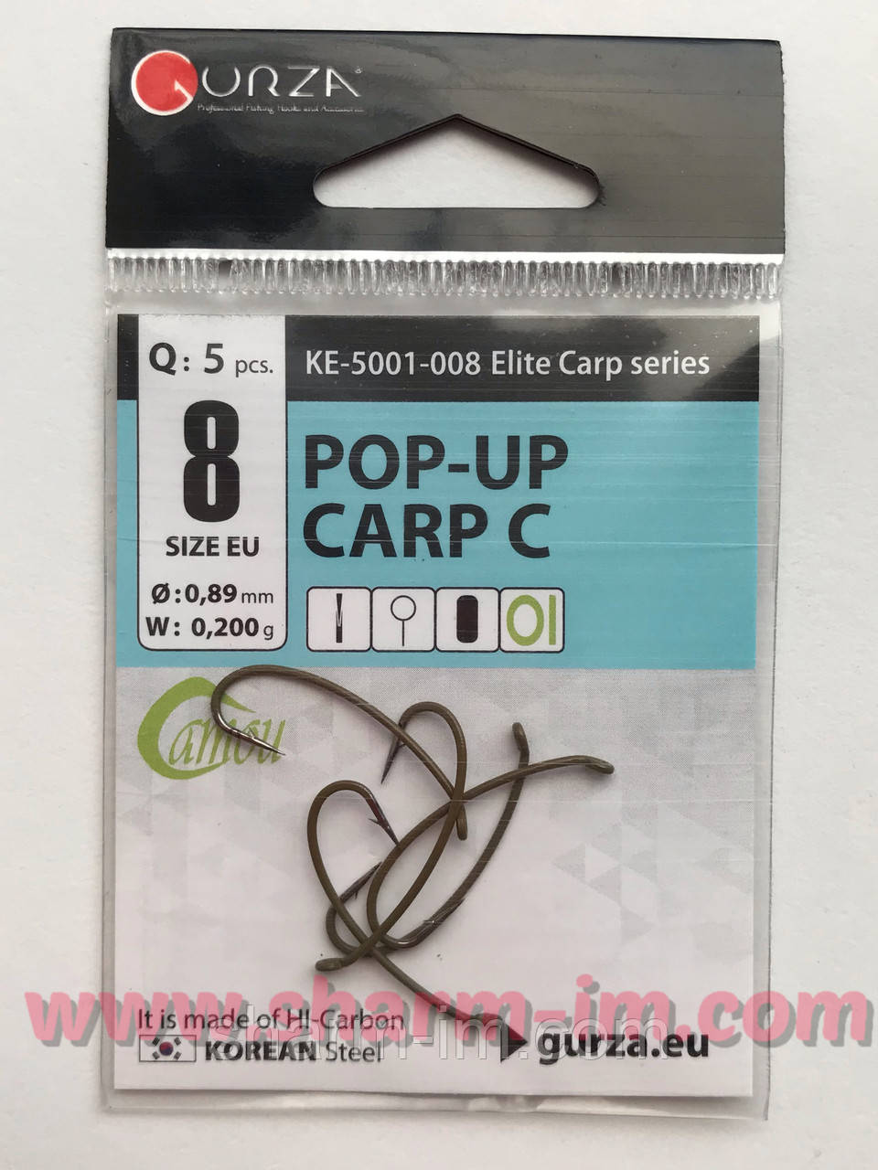 Гачки Gurza Pop-Up Carp C Ring (Camou) No8 Ке-5001-008