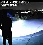 Яскравий налобний ліхтар з сонячною зарядкою, з білим та червоним світлом, фото 8