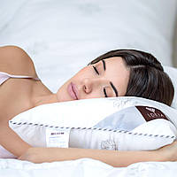 Антиалергенная подушка для сна Super Soft Classic аналог лебяжьего пуха белая 70Х70 см