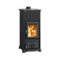 Вертикальная печь для кухни твердотопливная NORDICA EMILIANA STEEL anthracite black - 6,5 кВт