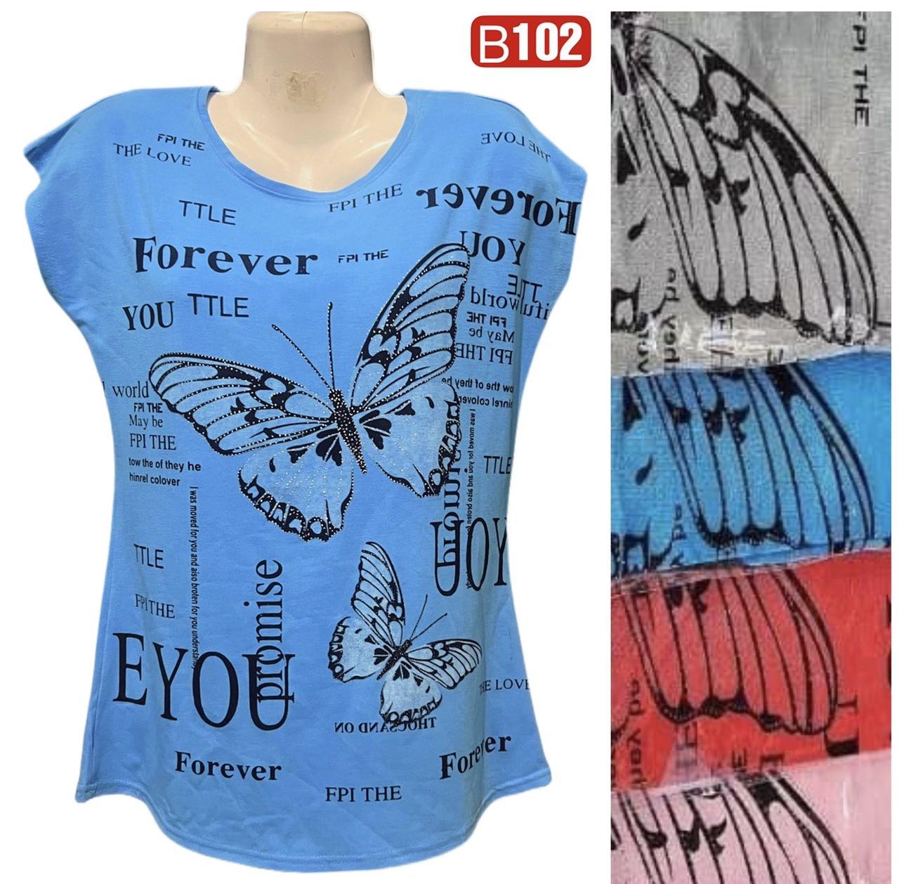 Жіноча футболка бавовна розмір норма 2XL-5XL (46-54) Мікс колір (від 5 шт.)