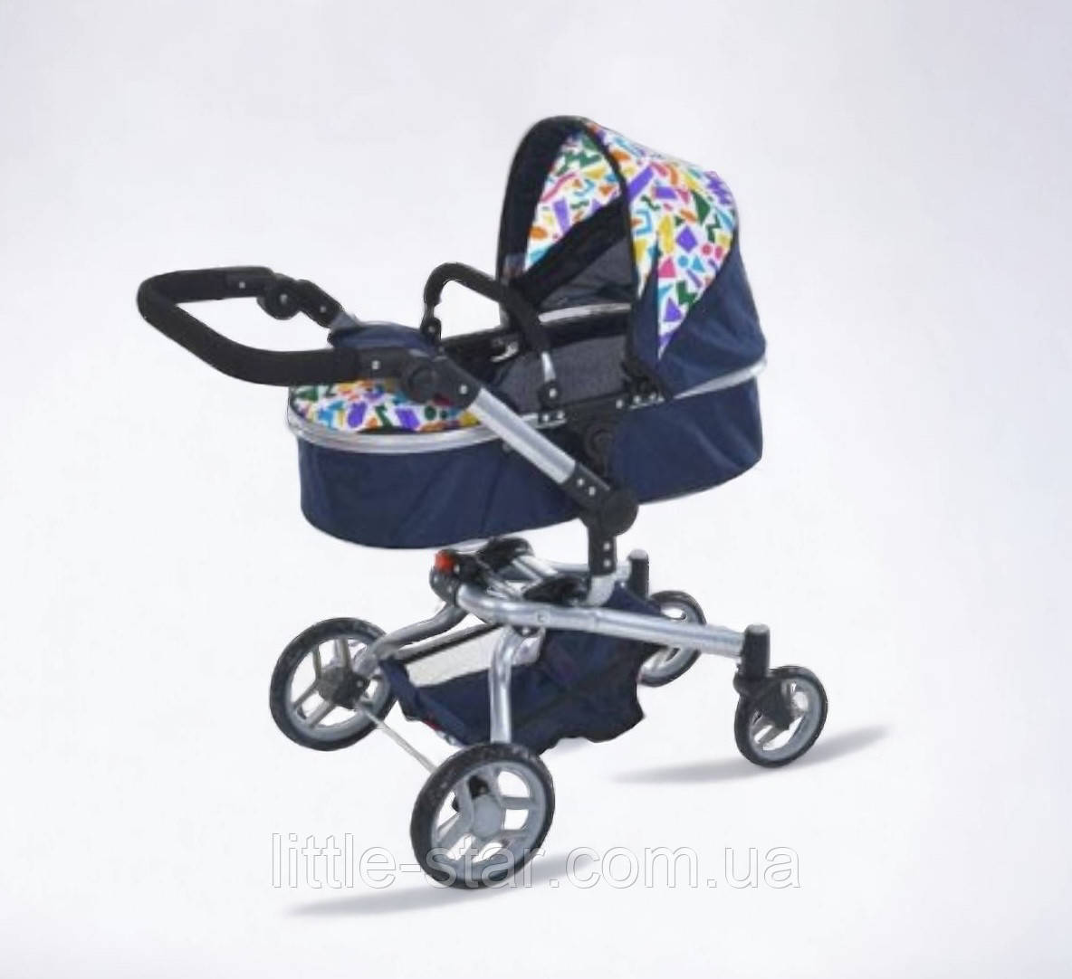 Коляска для ляльки 9695 Melogо, зимова, люлька, поворотні колеса, трансформер