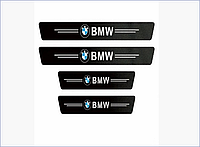 Защитная плёнка BMW 5D из углеродного волокна самоклеящеюся 4шт, 2х(60х7см) 2х(40х7см)