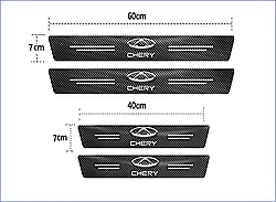 Захисна плівка CHERY 5D із вуглецевого волокна самоклеюча 4шт, 2х(60х7см)  2х(40х7см)