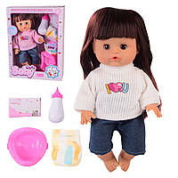 Кукла функциональная (2 цвета, поет, пьет, ходит в туалет, аксессуары, в коробке) XY3803