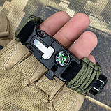 Тактичний водонепроникний (50 м) годинник з компасом Skmei 1356AGPK Army Green Tactic Compass, фото 4