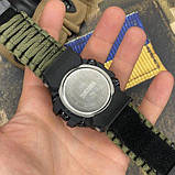 Тактичний водонепроникний (50 м) годинник з компасом Skmei 1356AGPK Army Green Tactic Compass, фото 5