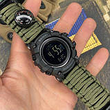 Тактичний водонепроникний (50 м) годинник з компасом Skmei 1356AGPK Army Green Tactic Compass, фото 6