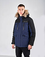 Чоловіча зимова куртка Columbia, синього кольору.