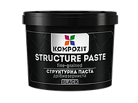 Структурная паста художественная DECO Kompozit (мелкозернистая чёрная) 1 л