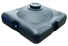 Ємність-бак пластиковий для літнього душу Чорний 150 л Бак пластиковий плоский для душу