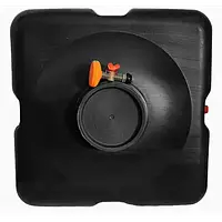 Ємність-бак пластиковий для літнього душу Чорний 70 л Плоский дачний бак для душу