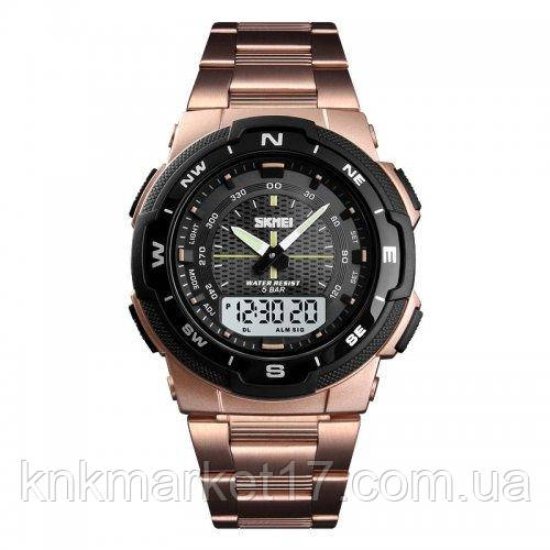 Водонепроникний (50м) годинник з хронографом Skmei 1370RG Rose Gold, фото 1