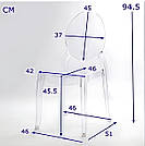 Стілець REMY-DECOR Victoria Ghost Elizabets chairs чорний полімерний для дому кафе, фото 8