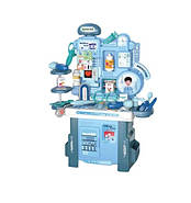 Ігровий набір доктора (42 предмети, синій колір, легко носити та зберігати, в коробці) 9023, фото 4