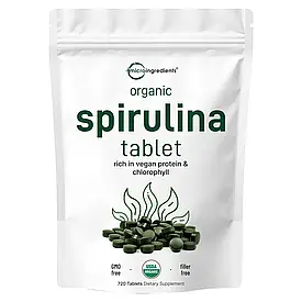 Organic Spirulina, 720 Tablets Органічна спіруліна, 720 таблеток