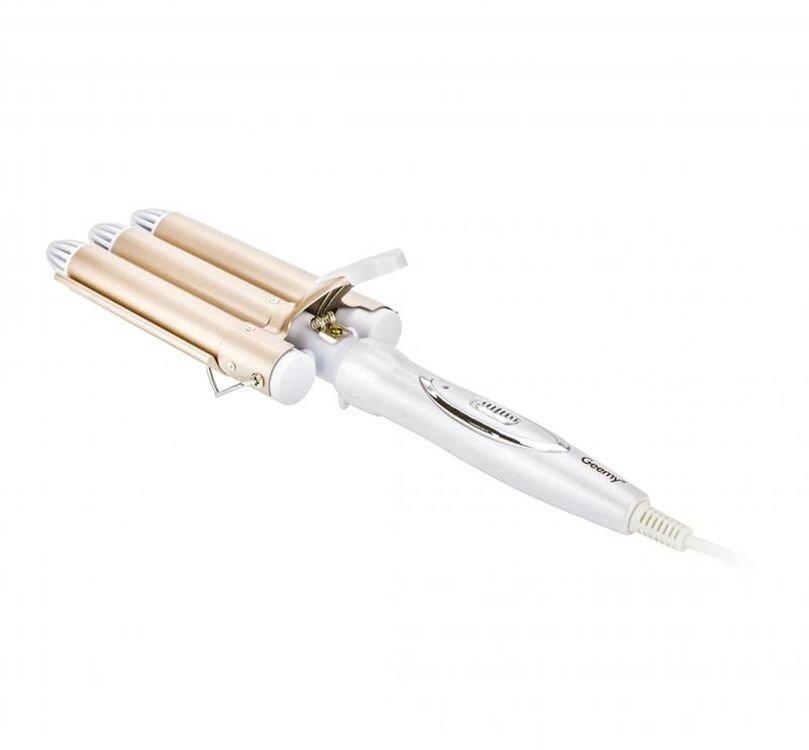 Потрійна плойка для волосся Geemy Gm-1988, щипці для завивки волосся, фото 1