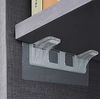 Самоклейний опорний тримач для полиць, подвійний, прозорий (2 шт.), Athand