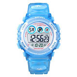 Цифровий дитячий водонепроникний (50м) годинник Skmei 1451LTBU Light-Blue, фото 2