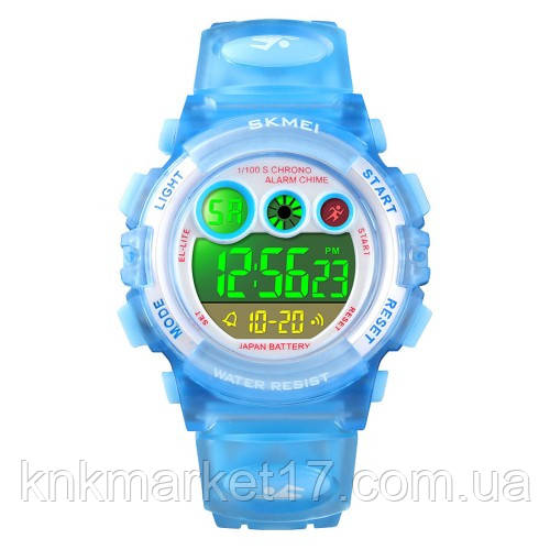 Цифровий дитячий водонепроникний (50м) годинник Skmei 1451LTBU Light-Blue, фото 1