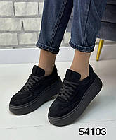 Женские кроссовки из натуральной кожи, кроссовки женские черные, белые женские кроссовки классика черная замша, 36