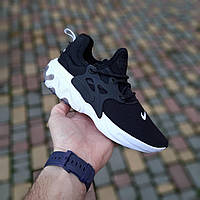 Жіночі кросівки Nike React PRESTO Білі з чорним текстиль літні кросівки найк престо