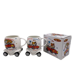 Кружка на коліщатках "Тачки Щастя на колесах" 400 мл МІКС Helios 4-деколі 2728