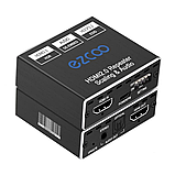 EZCOO - Розгалужувач HDMI 1x1, аудіоекстрактор 4K 60H, повторювач HDMI 2.0, фото 4