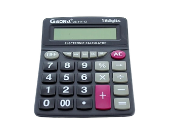 Настільний калькулятор для роботи бухгалтерам та касирам Gaona KK 8800/DS-111-12 Чорний