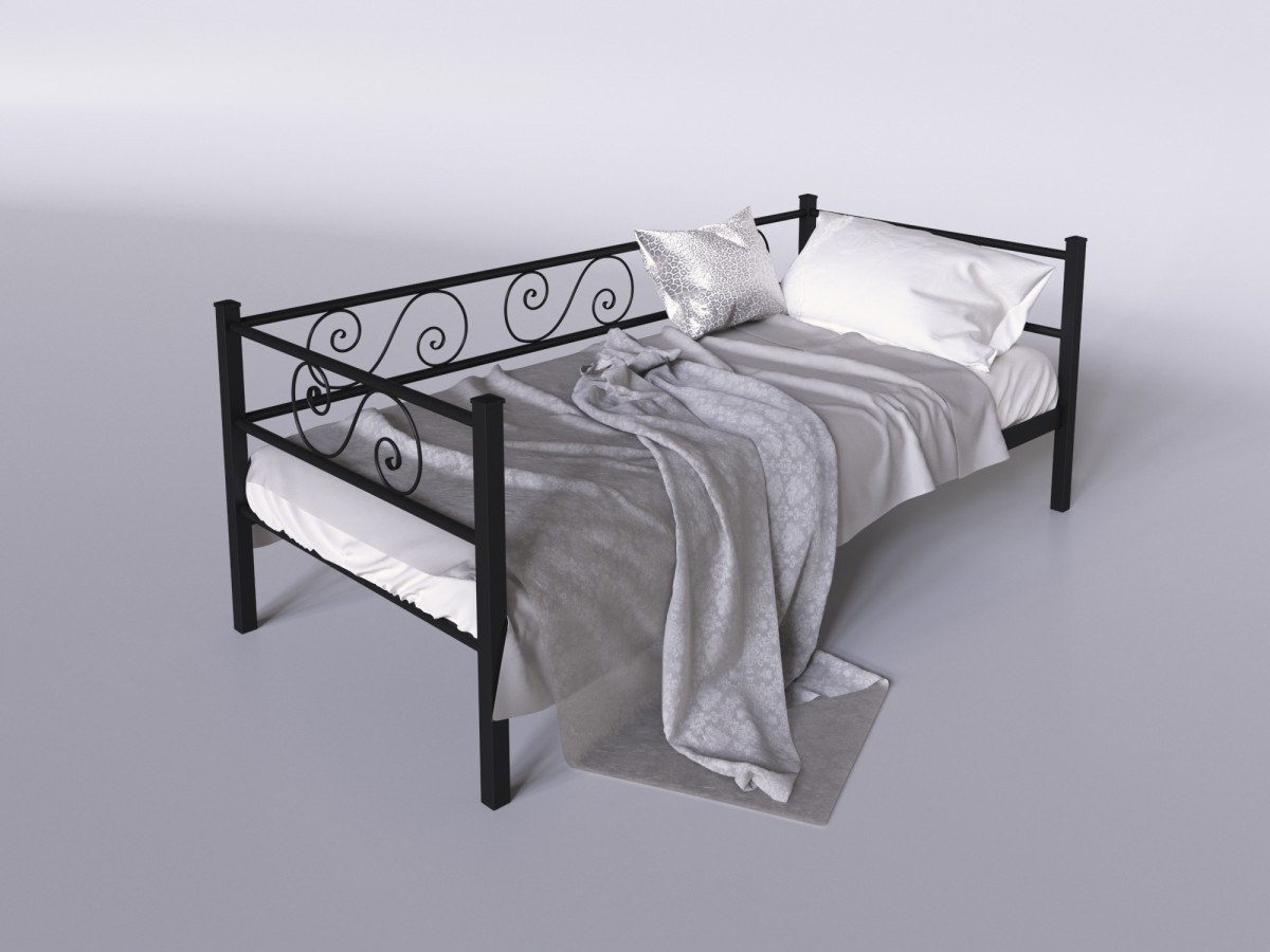 Ліжко Амарант Тенеро — кований метал, міцна односпальна модель у вигляді диванчика