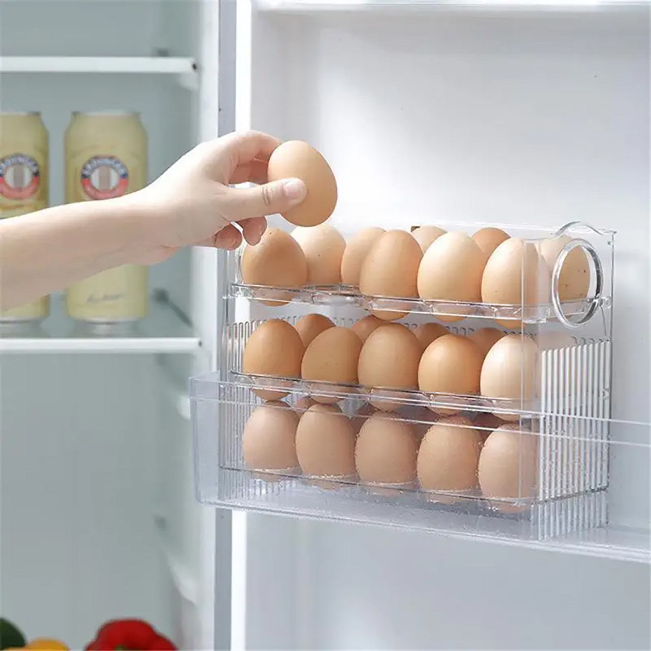 Контейнер для зберігання яєць, органайзер для яєць у холодильник, лоток для яєць 30 штук