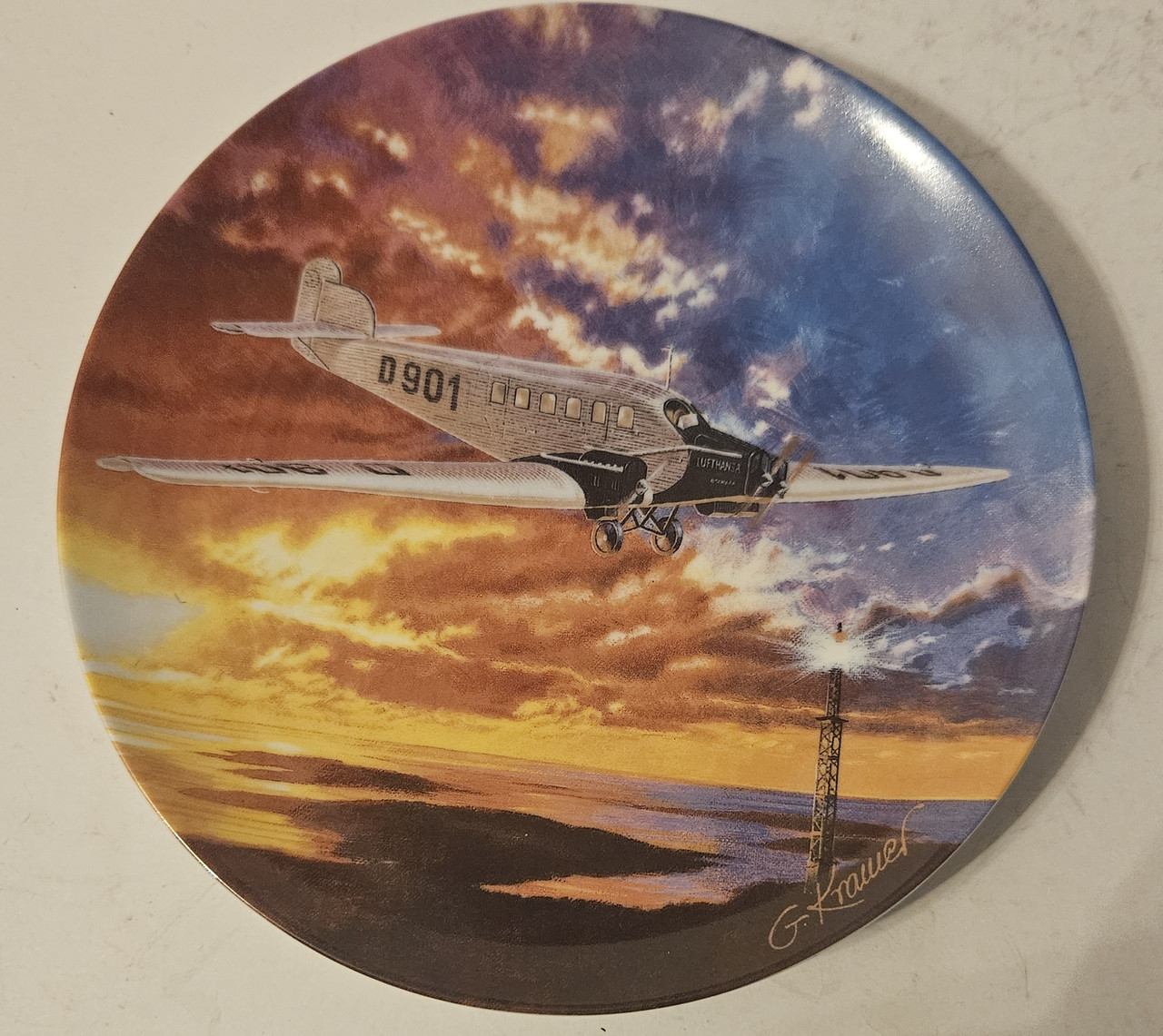 Колекційна, Порфорова тарілка Авіація, фото 1