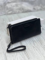 Женский кожаный кошелёк ST 022-A черный
