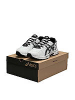 Чоловічі кросівки Asics Gel-Kahana 8 White Black. Спортивні текстильні кроси в біло-чорному кольорі 40-45