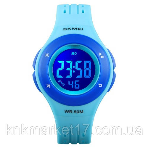 Цифровий дитячий водонепроникний (50м) годинник Skmei 1455BU Blue, фото 1