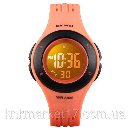 Цифровий дитячий водонепроникний (50м) годинник Skmei 1455OG Orange, фото 1