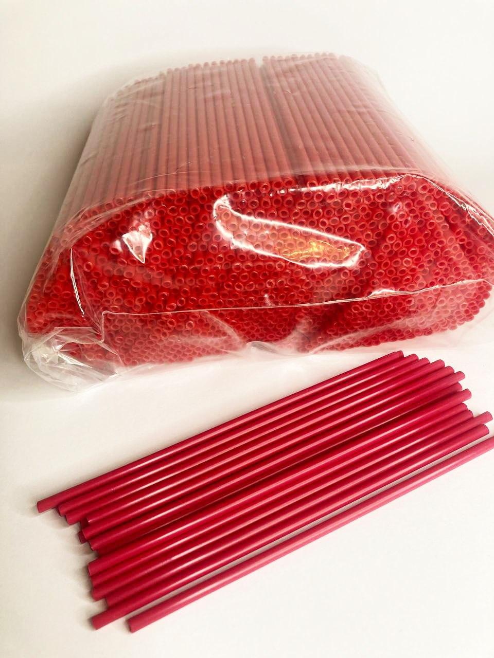 Палички червоні для кейк-попсів з харчового пластику 50 штук в упаковці