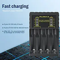 Универсальное зарядное устройство Pujimax AAA/AA NiCd для быстрой зарядки аккумуляторов