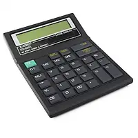 Настольный калькулятор для работы бухгалтерам и кассирам KADIO KD-6001 Черный