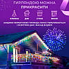 Гірлянда вулична бахрома 100 LED світлодіодна 3 метри білий провід 18 ниток, фото 5