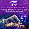 Гірлянда вулична бахрома 100 LED світлодіодна 3 метри білий провід 18 ниток, фото 9